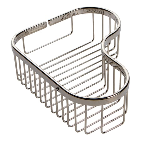 GINGER Large Corner Basket in Polished Nickel 505L/PN